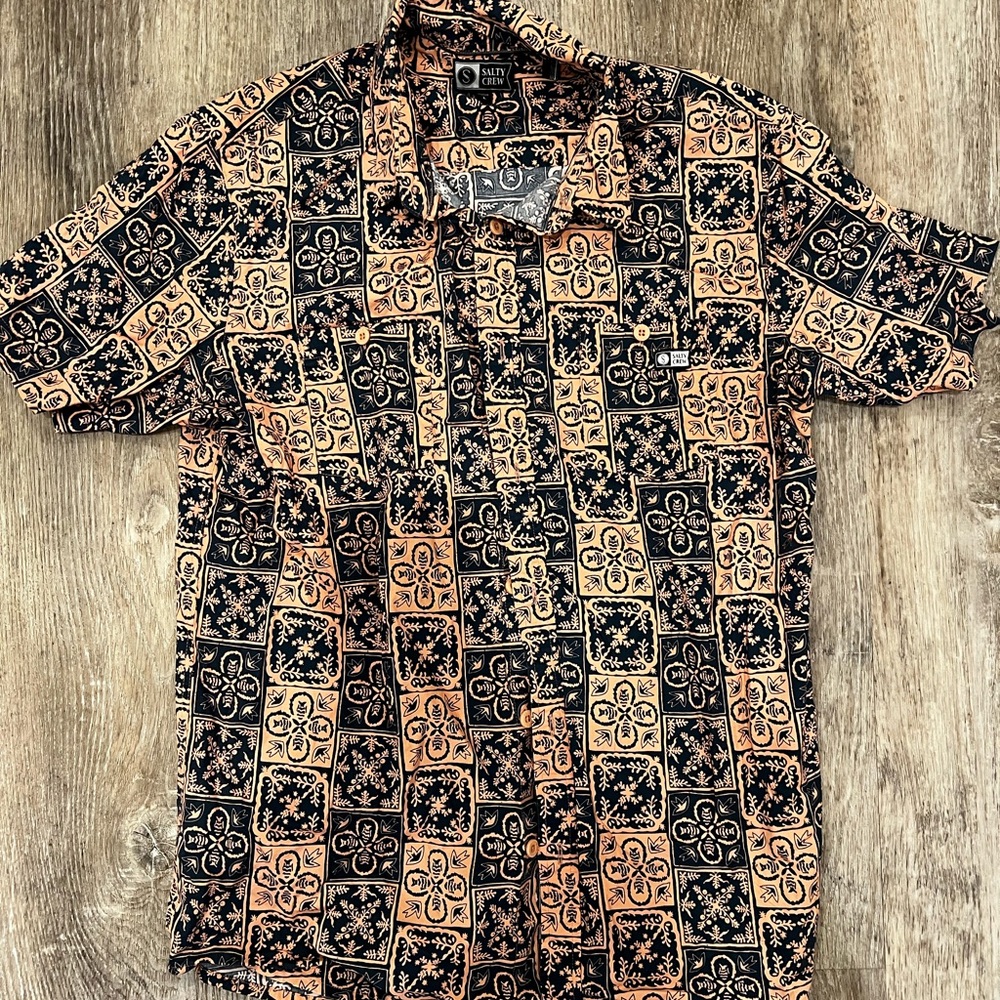 Men’s Orange Hawaiian Aloha Shirt